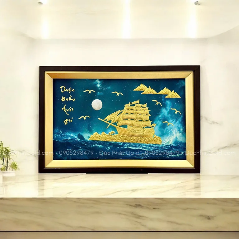 Cách treo tranh Thuận Buồm Xuôi Gió ở văn phòng công ty