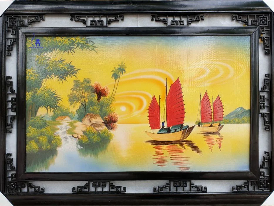 Tranh sứ Thuận buồm xuôi gió