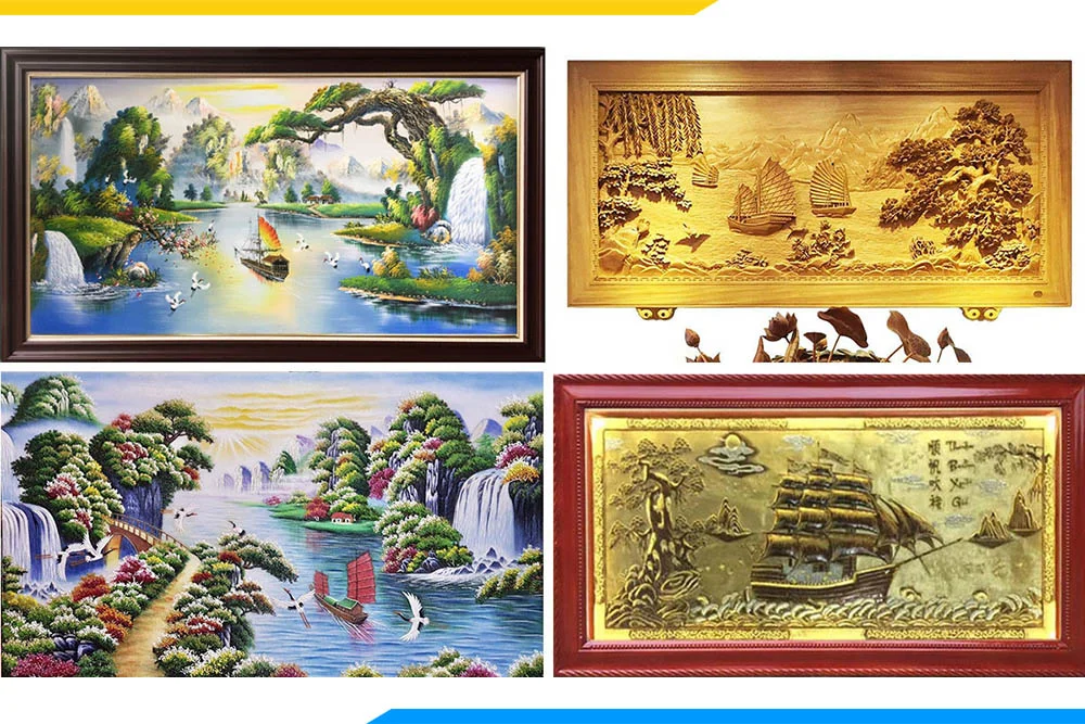 Hình ảnh Các chất liệu tranh thuận buồm xuôi gió