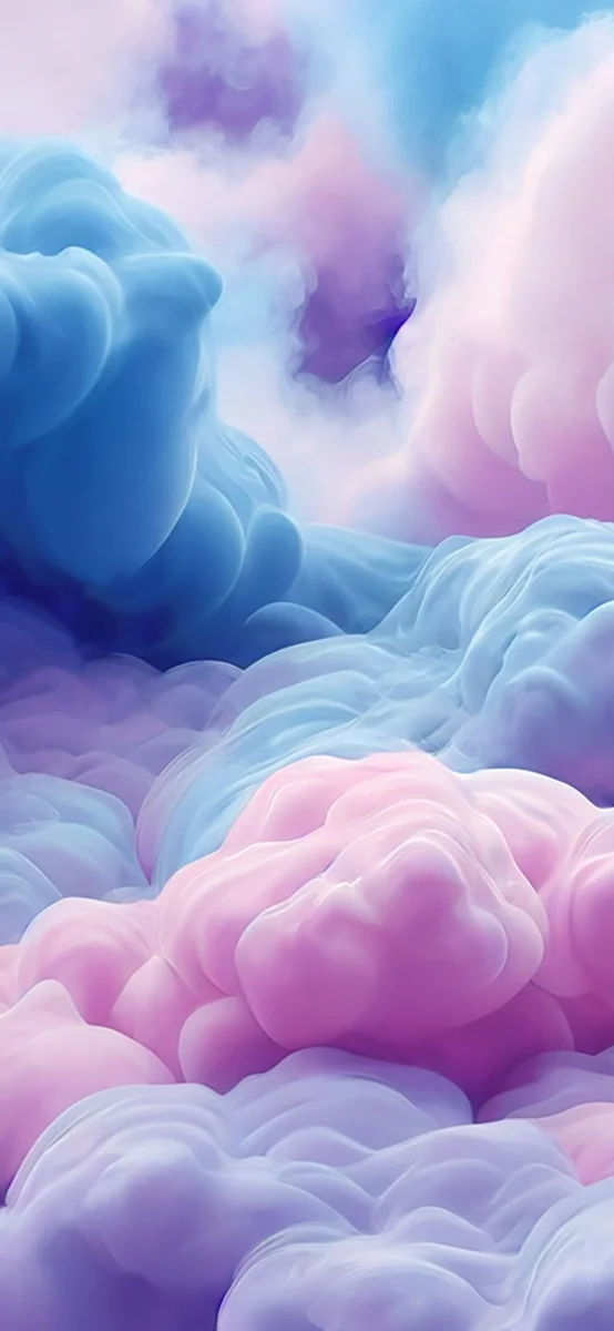 hình nền iphone đẹp mây pastel xanh hồng