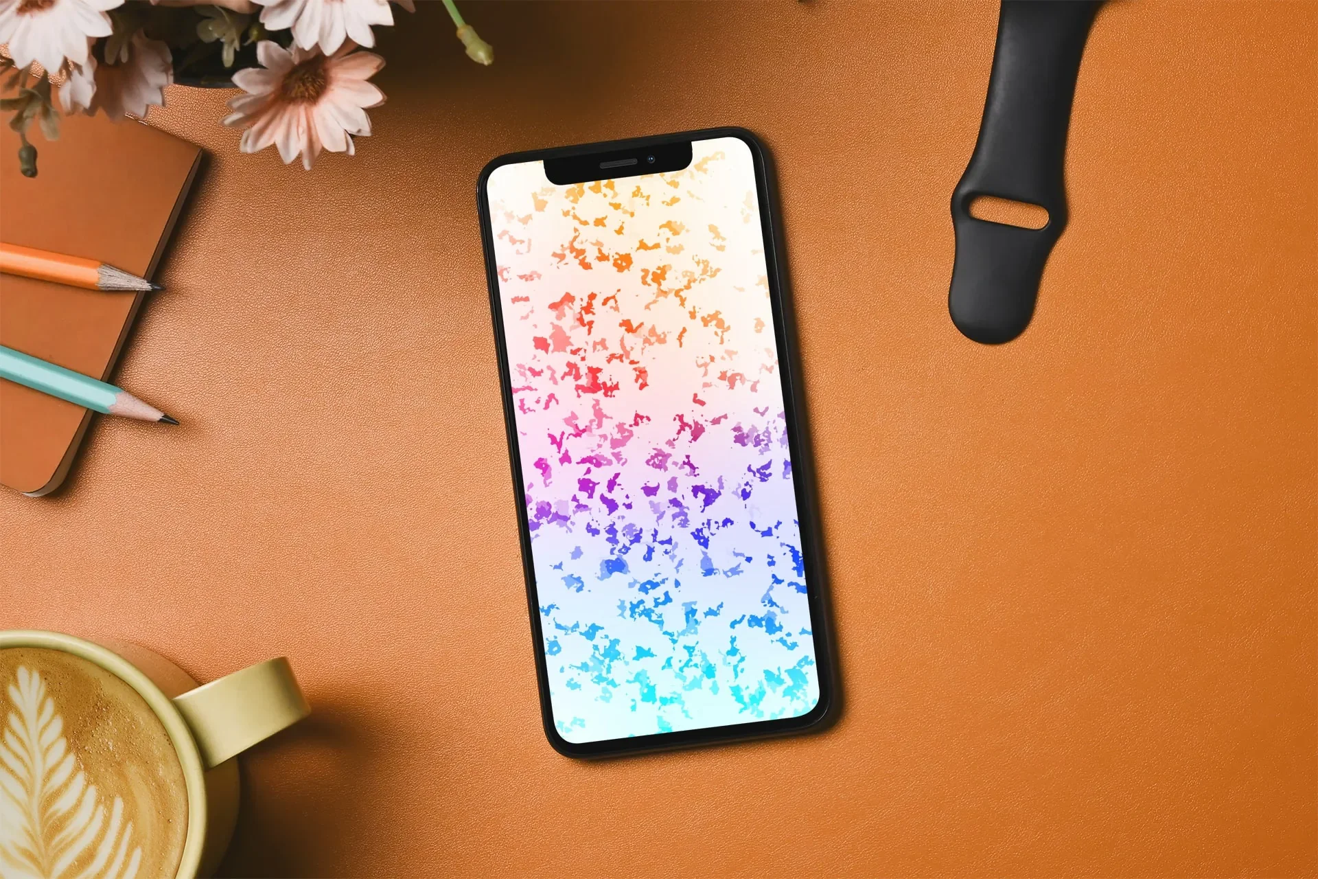 Hình nền iPhone đẹp và chất lượng cao, chủ đề trừu tượng với màu sắc và hình dạng độc đáo
