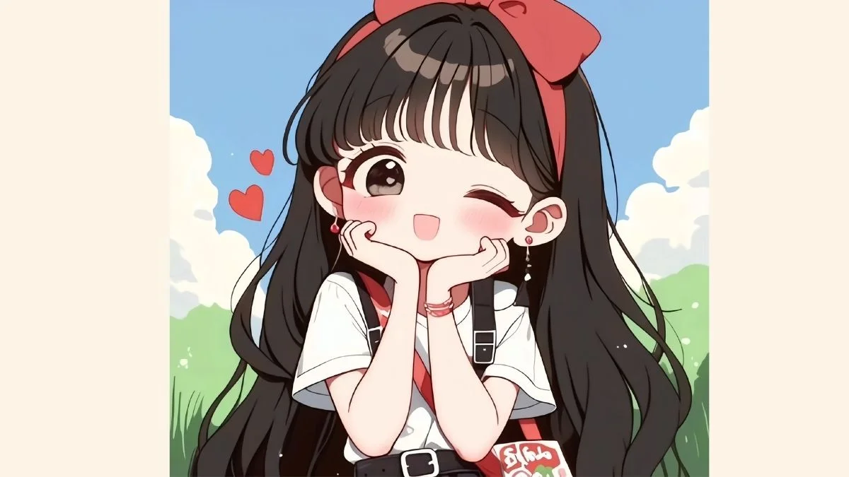 Hình vẽ tranh anime nữ cute 4k
