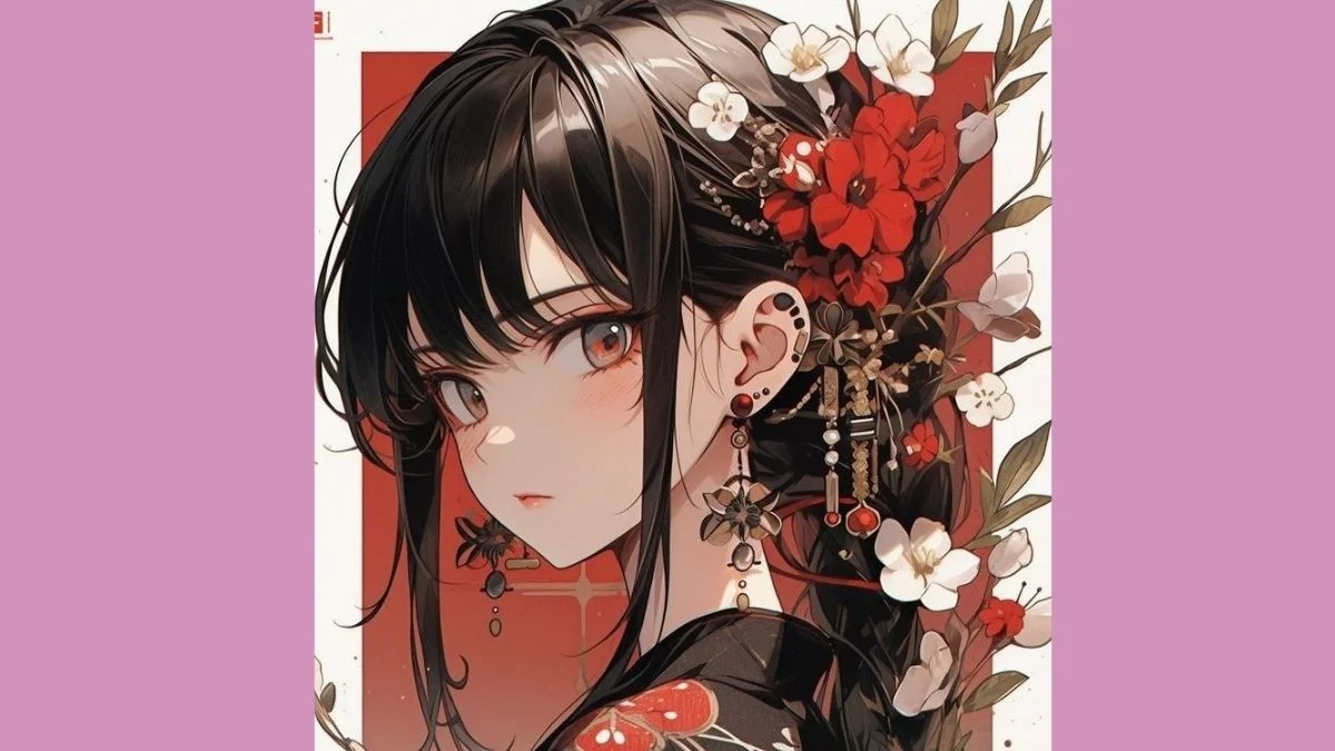 mẫu Hình vẽ tranh anime nữ cổ trang chất lượng
