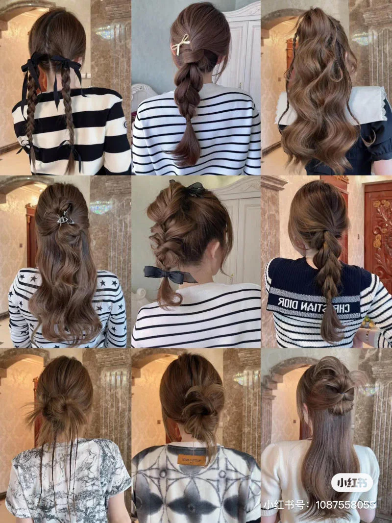 Tóc mái bay buộc cao (6)