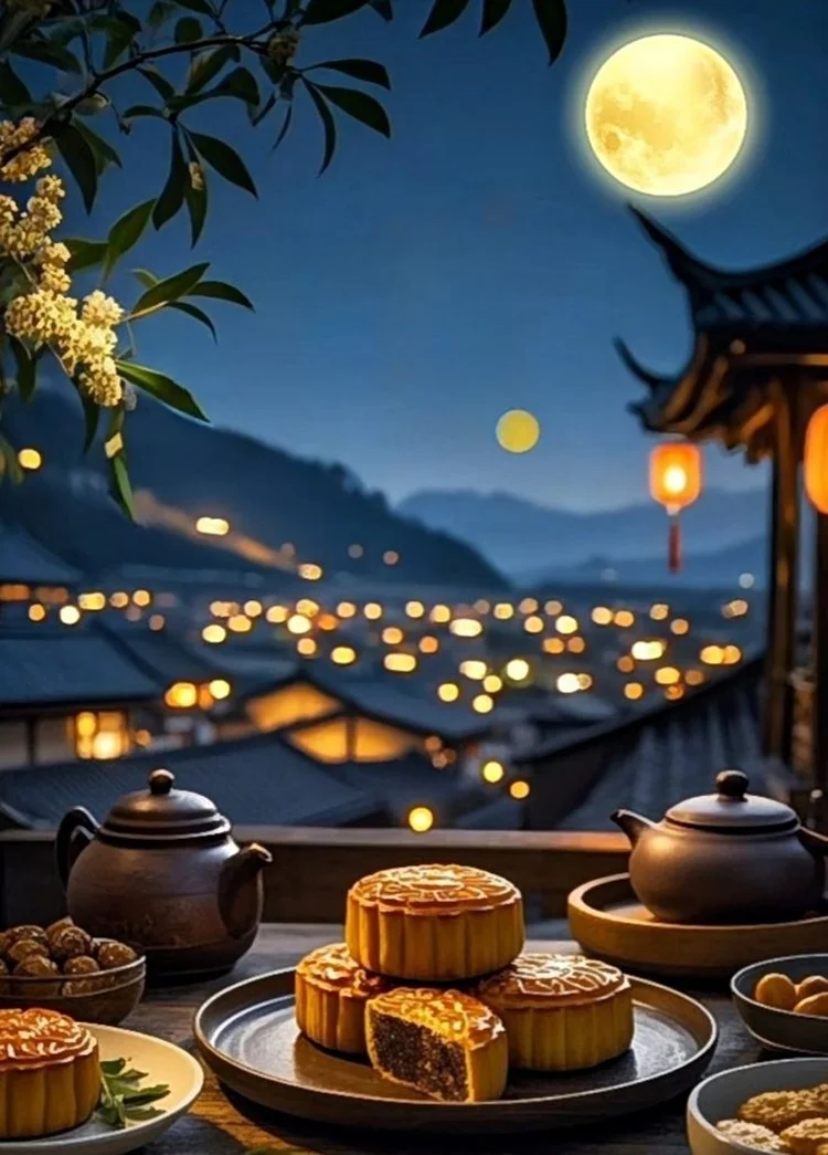 Hình trăng rằm tháng Tám