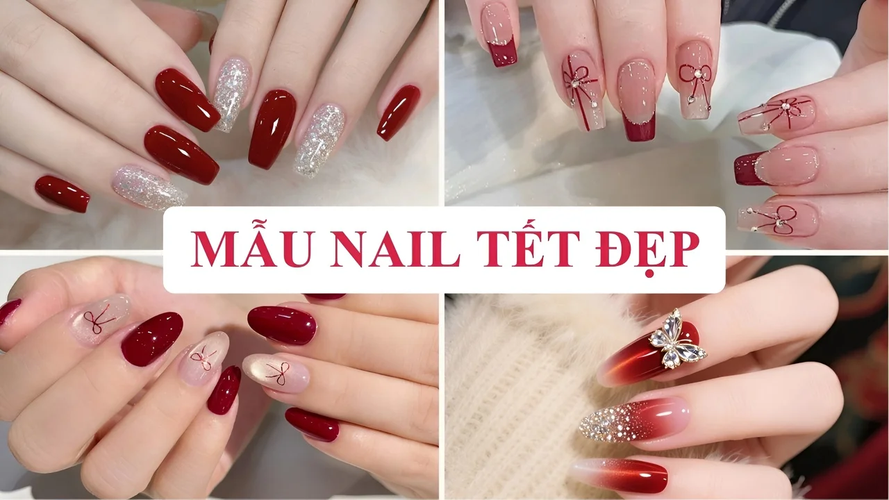 Các mẫu nail tết đẹp 2026
