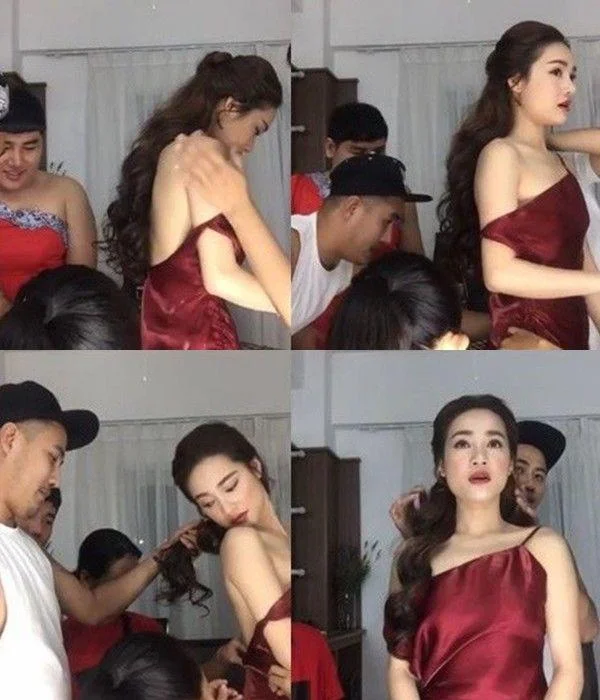 Hậu trường chụp ảnh của mỹ nhân Việt: Đồng nghiệp nam chỉnh váy áo, đầy rẫy màn hớ hênh
