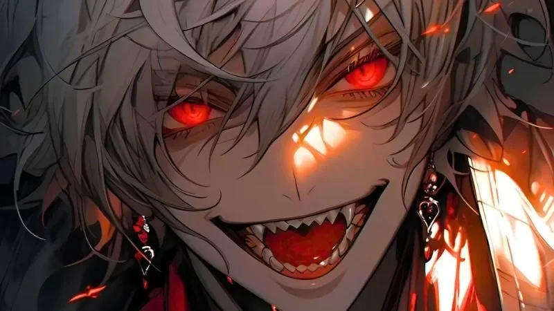 Hình anime nam lạnh lùng với đôi mắt đỏ rực đầy ma mị - hình 4