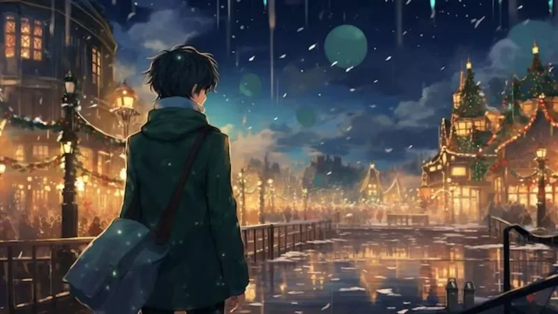 Tải ảnh anime nam đẹp ngầu đi trên phố - hình 3