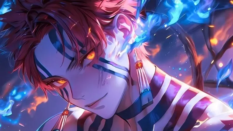 Hình anime nam lạnh lùng với đôi mắt đỏ rực đầy ma mị - hình 2