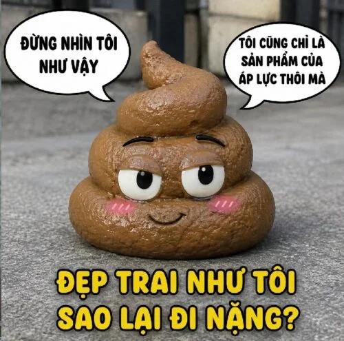 Hình ảnh cục cứt meme bắt trend, hài hước, cực chất