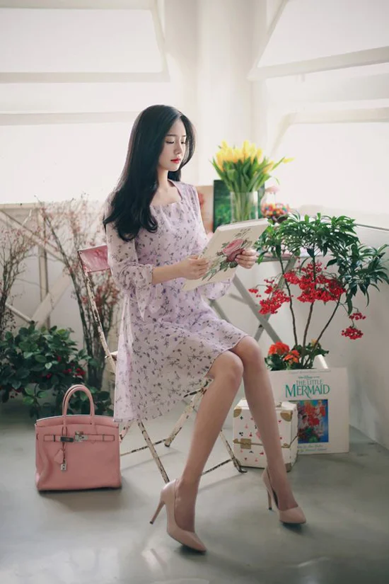 mẫu đầm xòe hoa đẹp nhất, hình 91