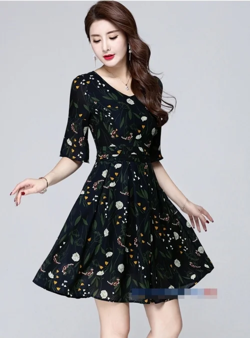 Những mẫu đầm xòe họa tiết hút mắt người nhìn, là phụ nữ không thể b