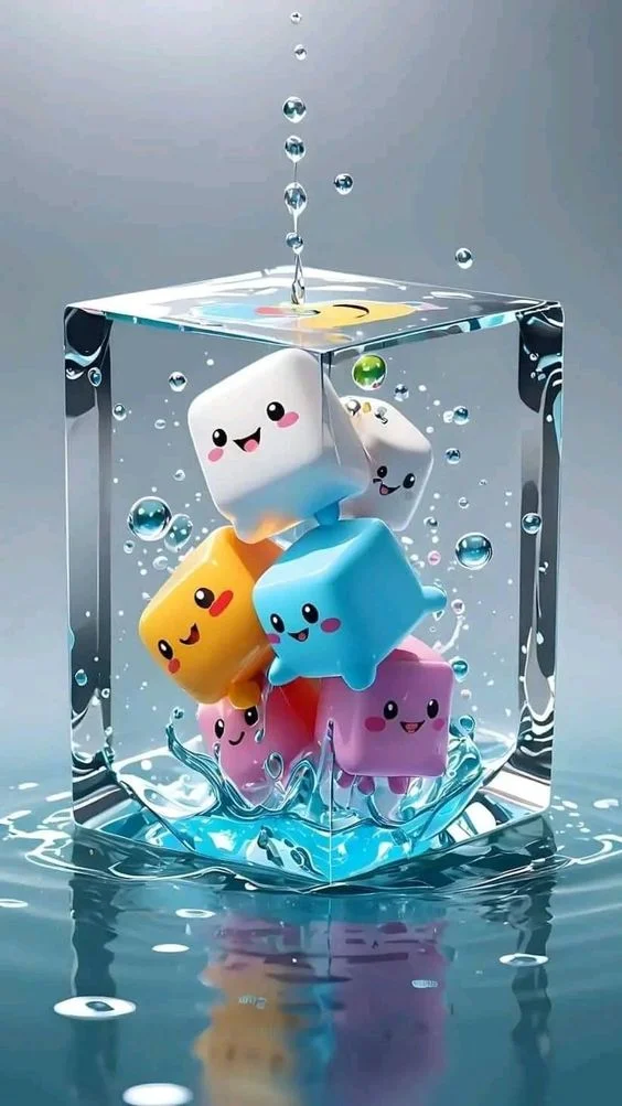 hình nền điện thoại 3d đẹp nhất với các khối lập phương hoạt hình trong nước