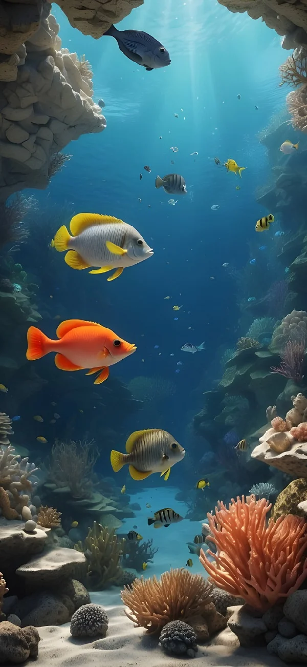 Hình nền điện thoại 3d thế giới đại dương