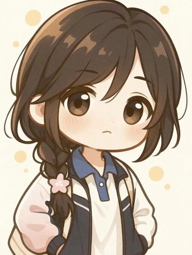 Chân dung học sinh nữ phong cách anime